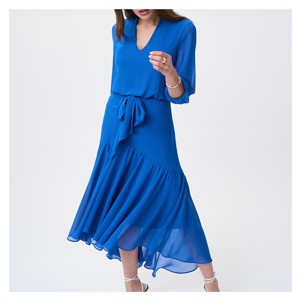 Blue Tie Midi Dress main product photo