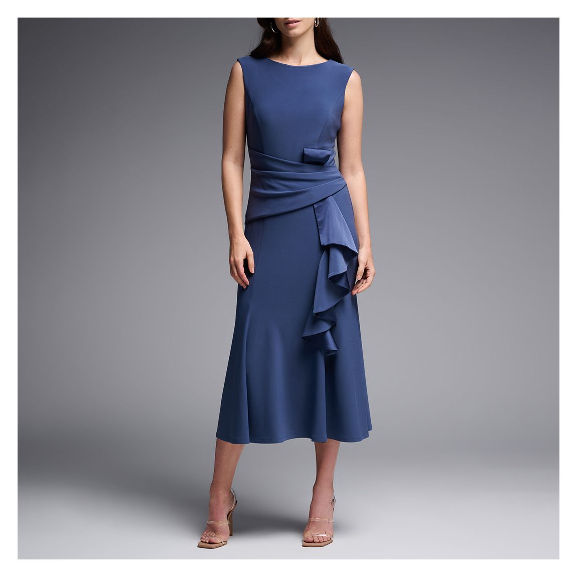 Navy Frill Midi Dress main product photo