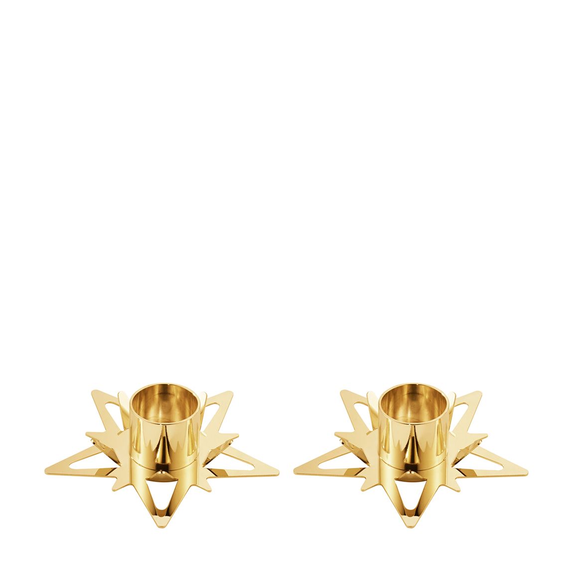 Set of 2 Star Taper Candle Holder main product photo