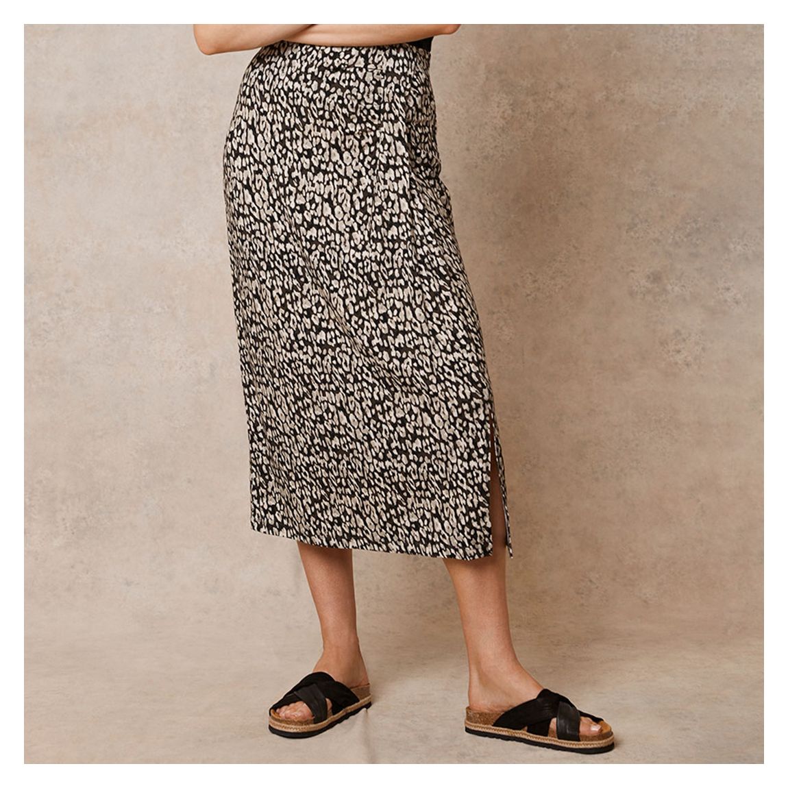 Zoe Animal Jersey Midi Skirt main product photo