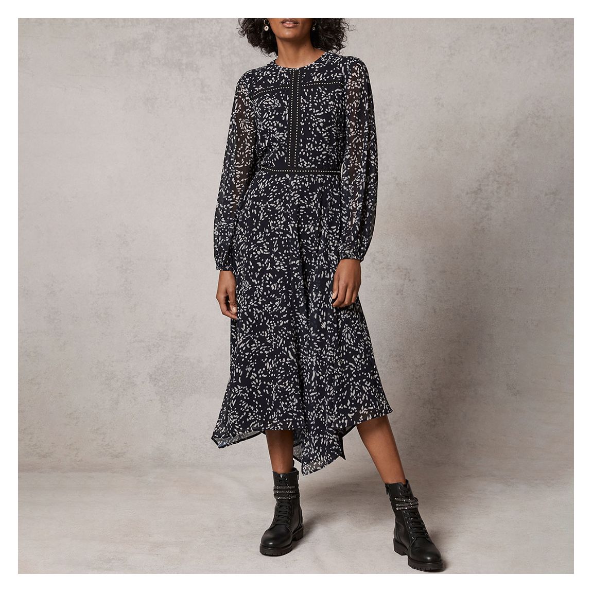 Black Pippa Print Black Maxi Dress main product photo