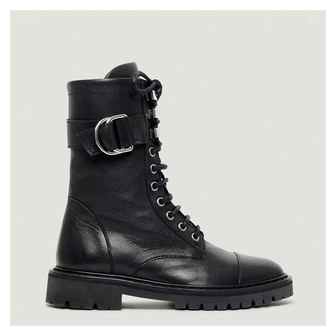 Black Jaudie Leather Ankle Boots main product photo