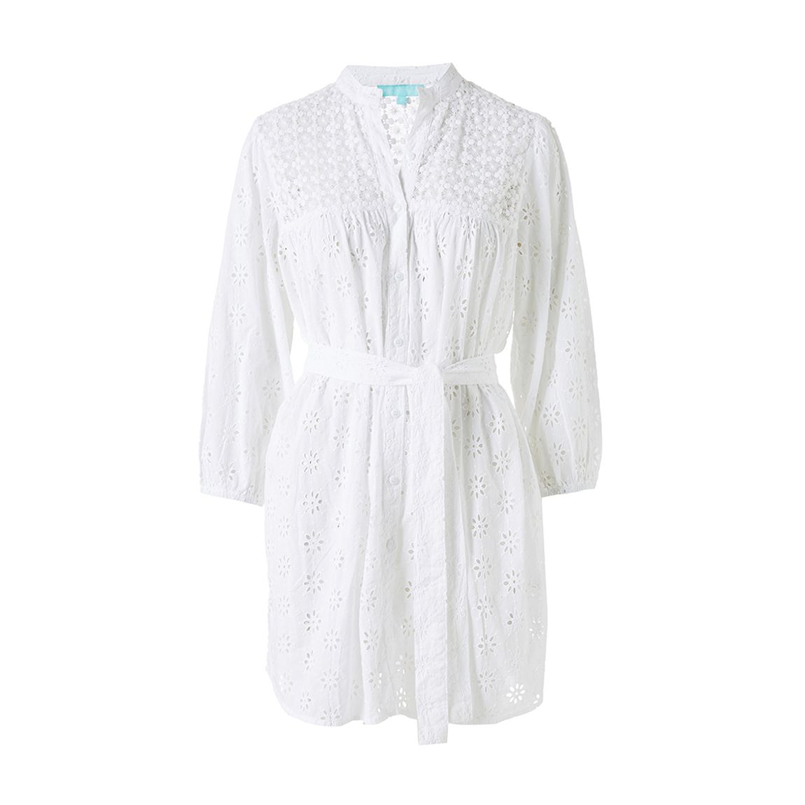 White Barrie Broderie Anglaise Cotton Dress main product photo