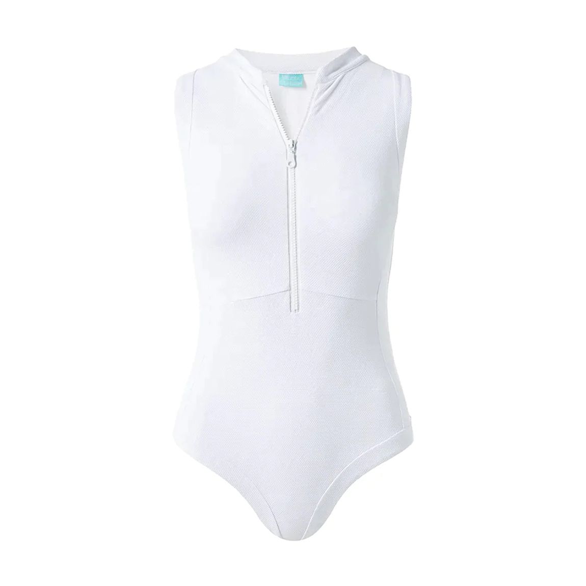 White Atlantic Pique Swimsuit main product photo