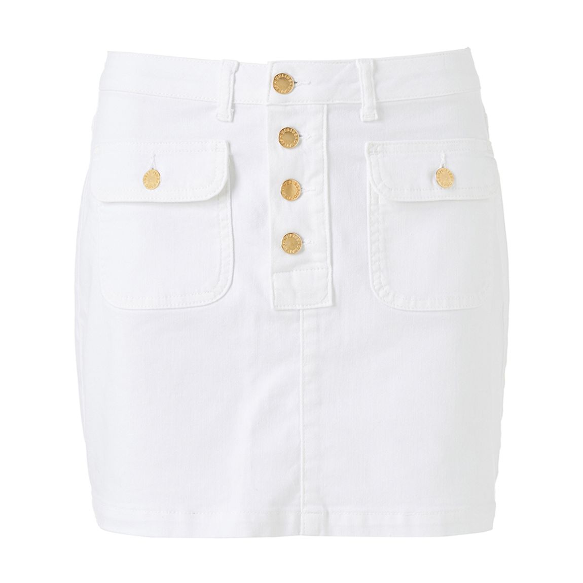 White Dylan Denim Skirt main product photo