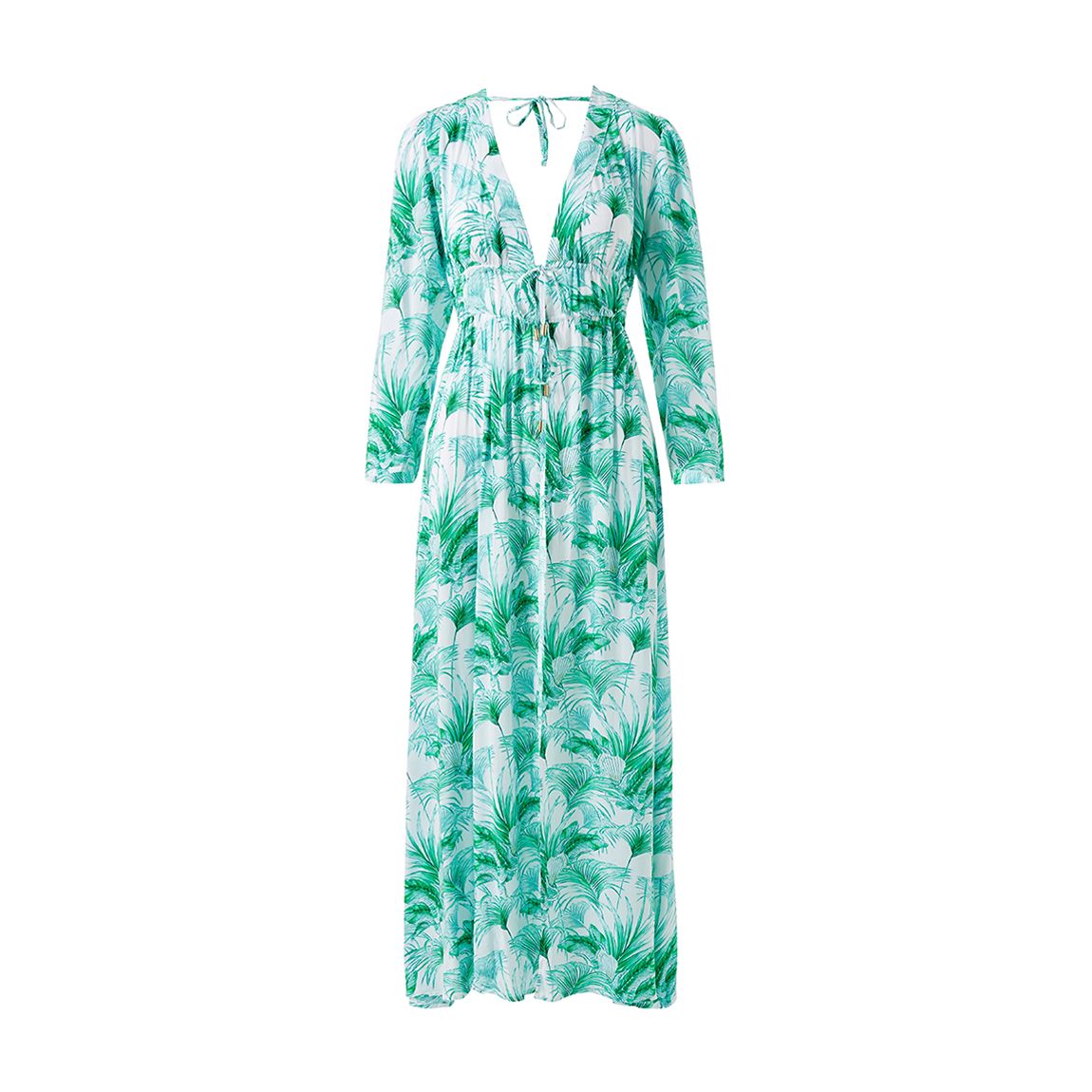 Green Farrah Palm Kaftan main product photo