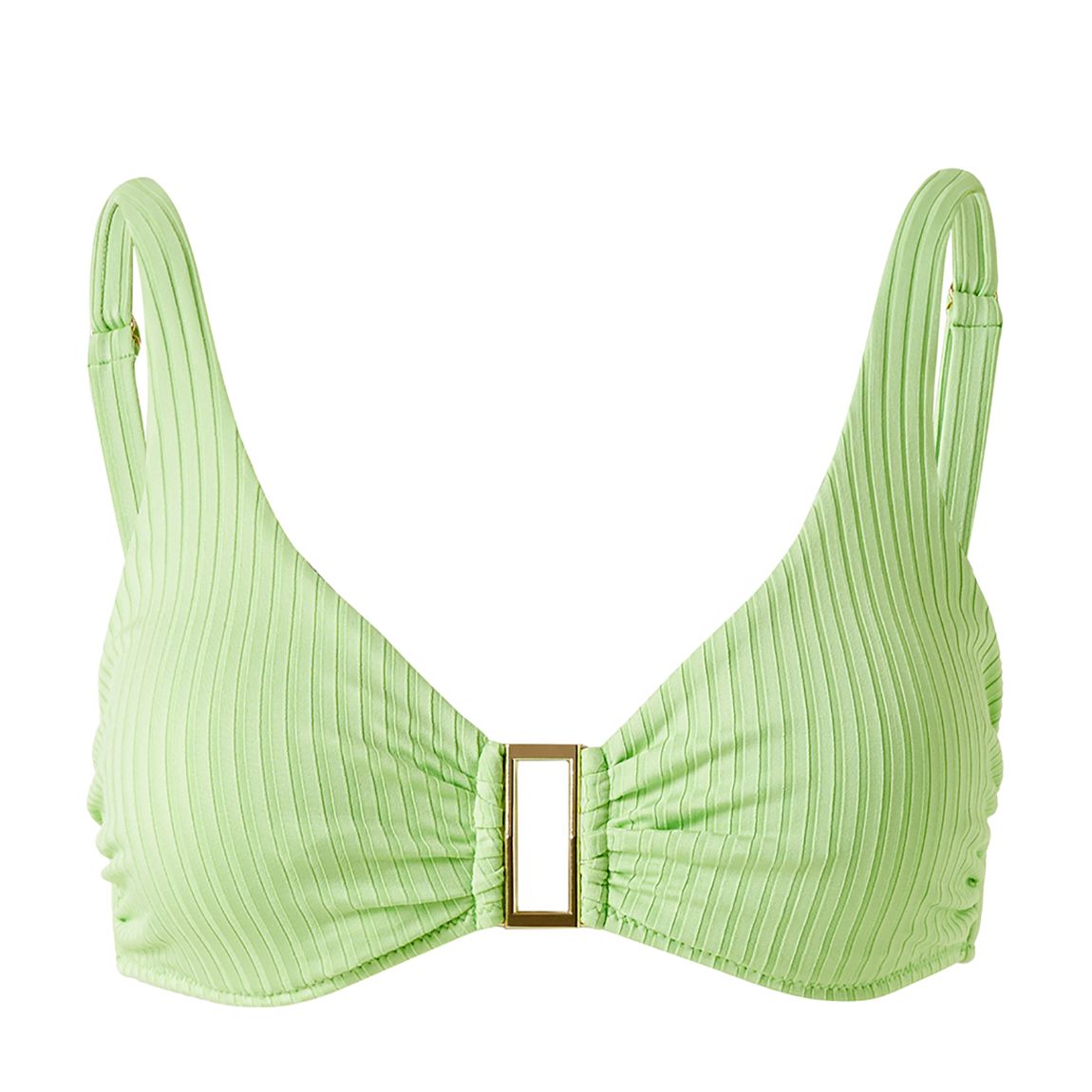 Lime Bel Air Ribbed Bikini Top main product photo