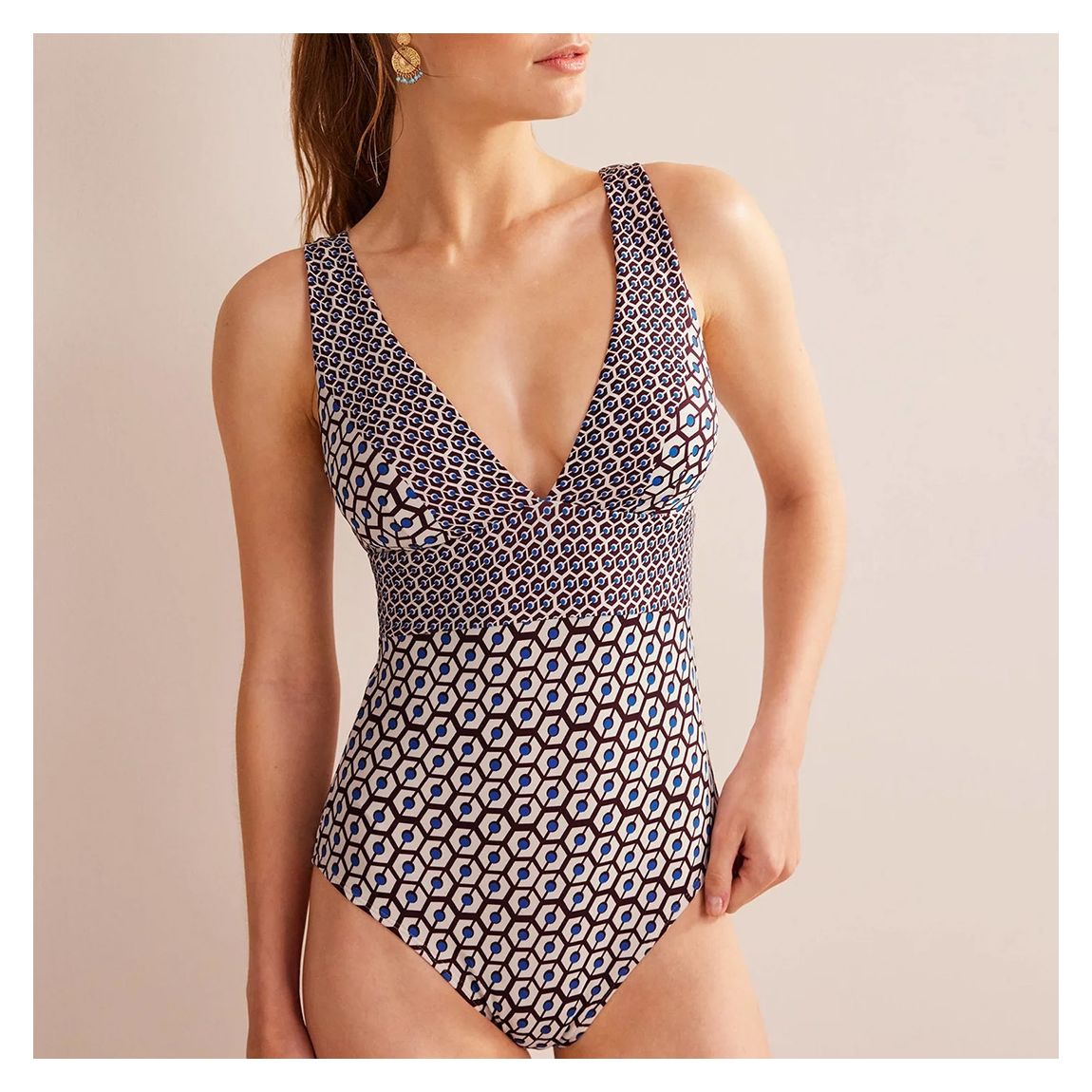 Burgundy Porto V-Neck Swimsuit main product photo