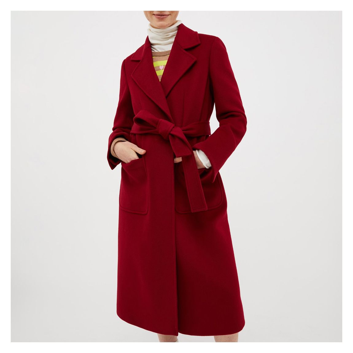 Red Runaway Wool Coat main product photo