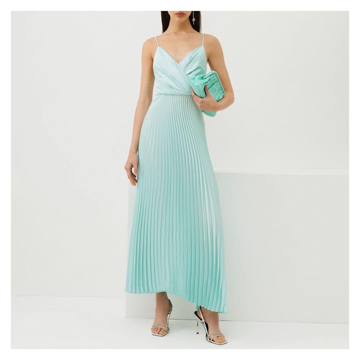 Blue Giulio Pleated Midi Dress main product photo