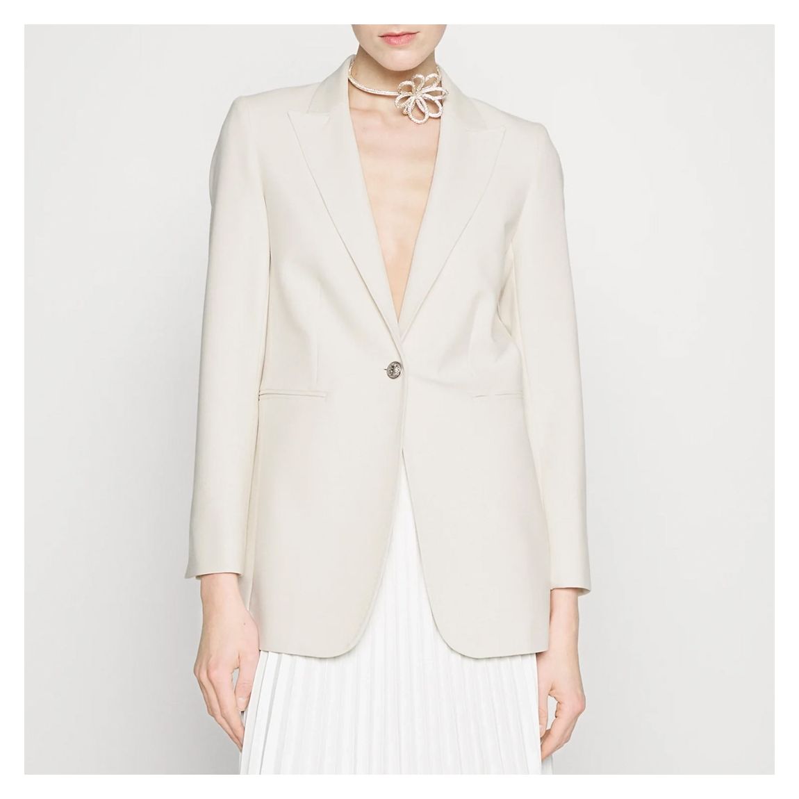 White Guizzo Single Breasted Blazer main product photo
