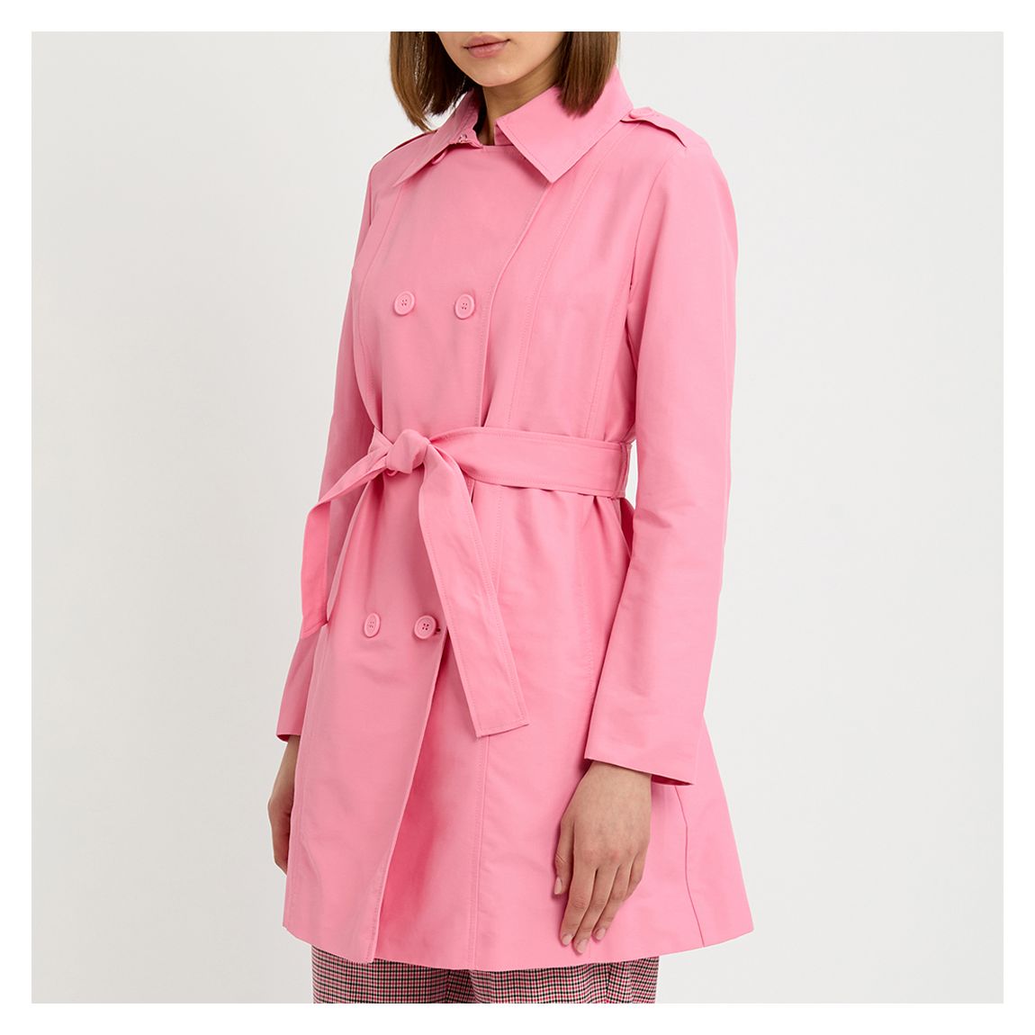 Pink Milove Double Trench Coat main product photo