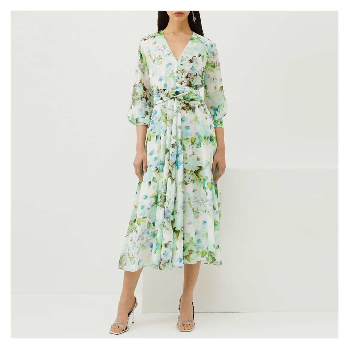 Multi Fervore Floral Midi Dress main product photo
