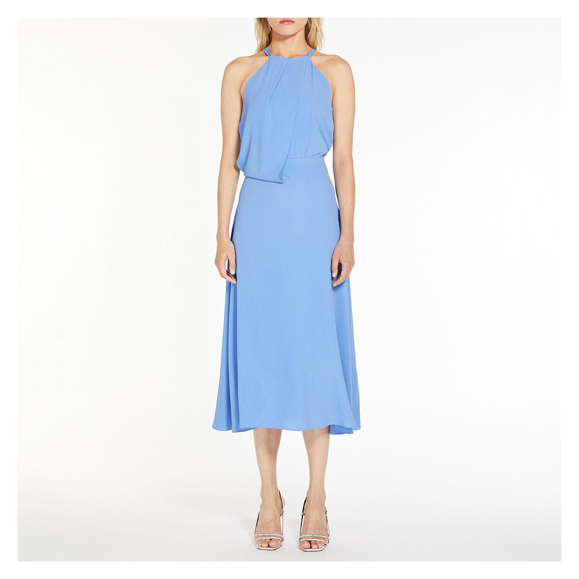 Blue Infante Silk Blend Midi Dress main product photo