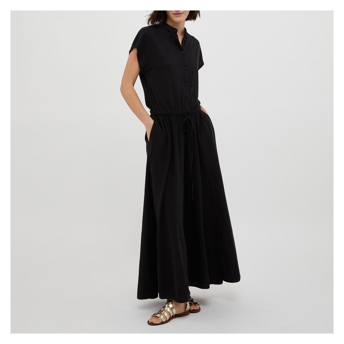 Black Cava Cotton Blend Dress main product photo