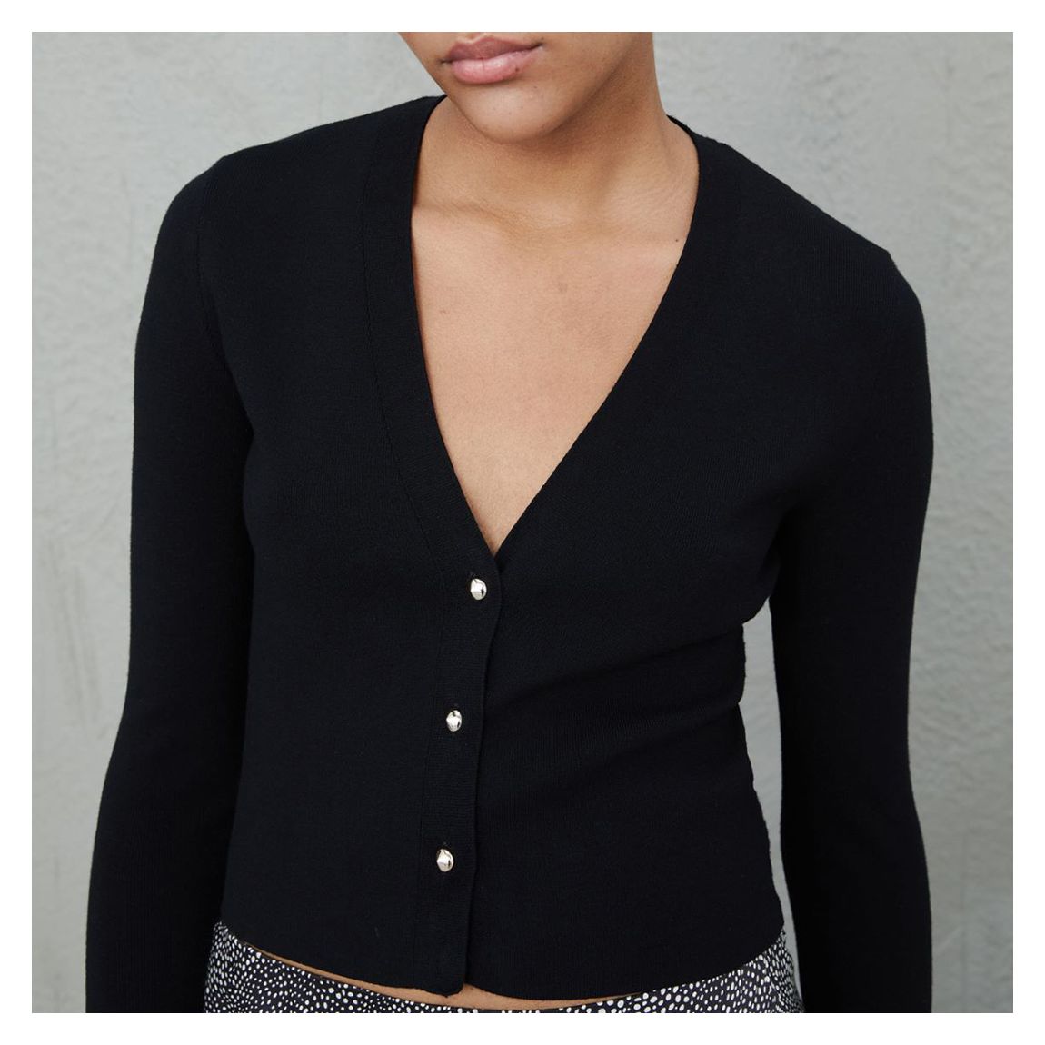 Black Ombra Button Cardigan main product photo