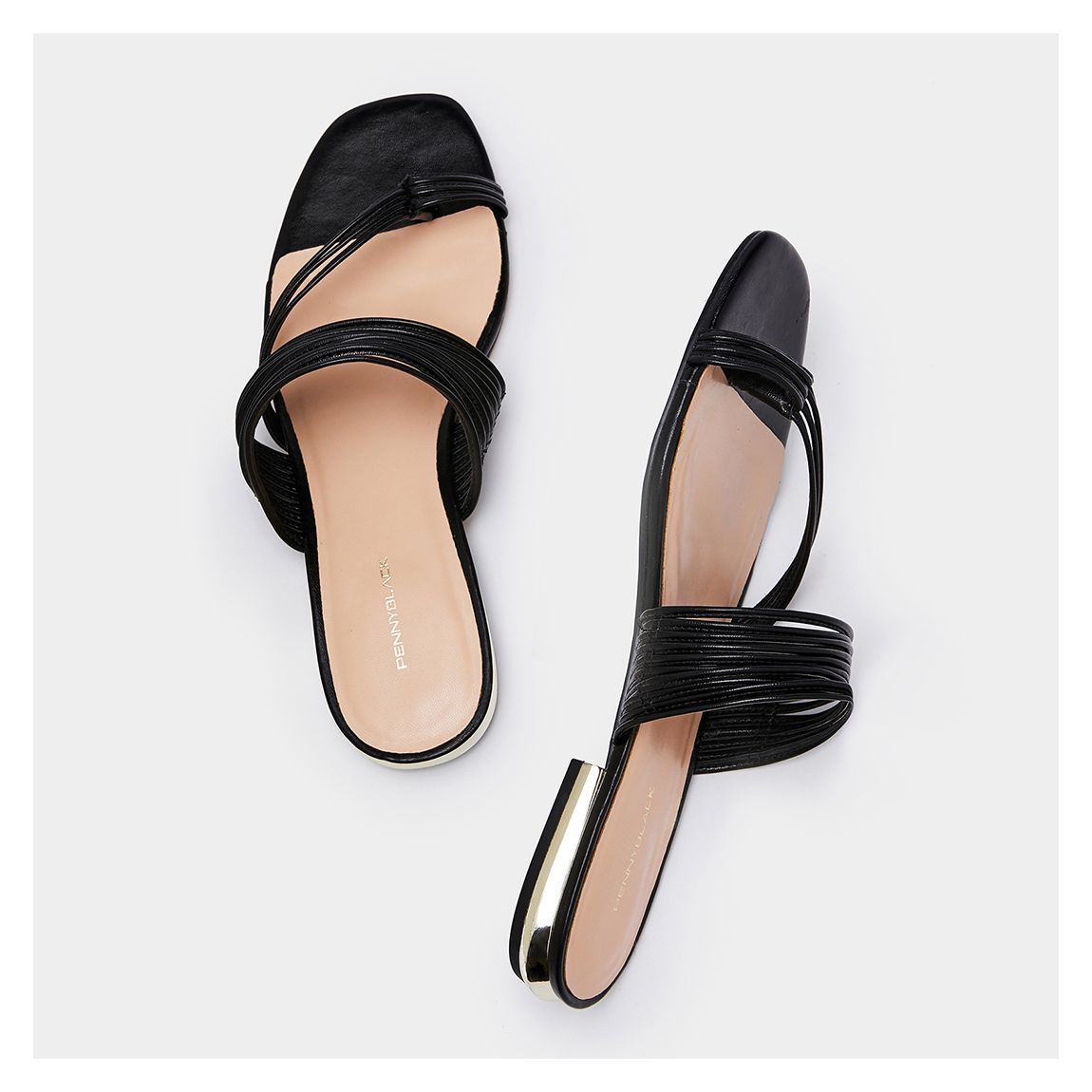 Black Gemelli Sandles main product photo