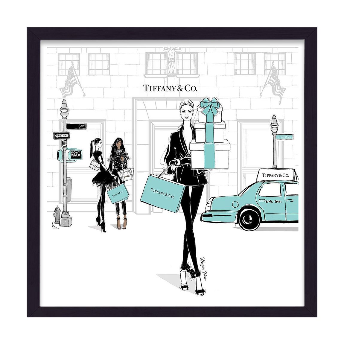 Tiffany & Co Store Gift Shopping 33x33cm Framed Print main product photo