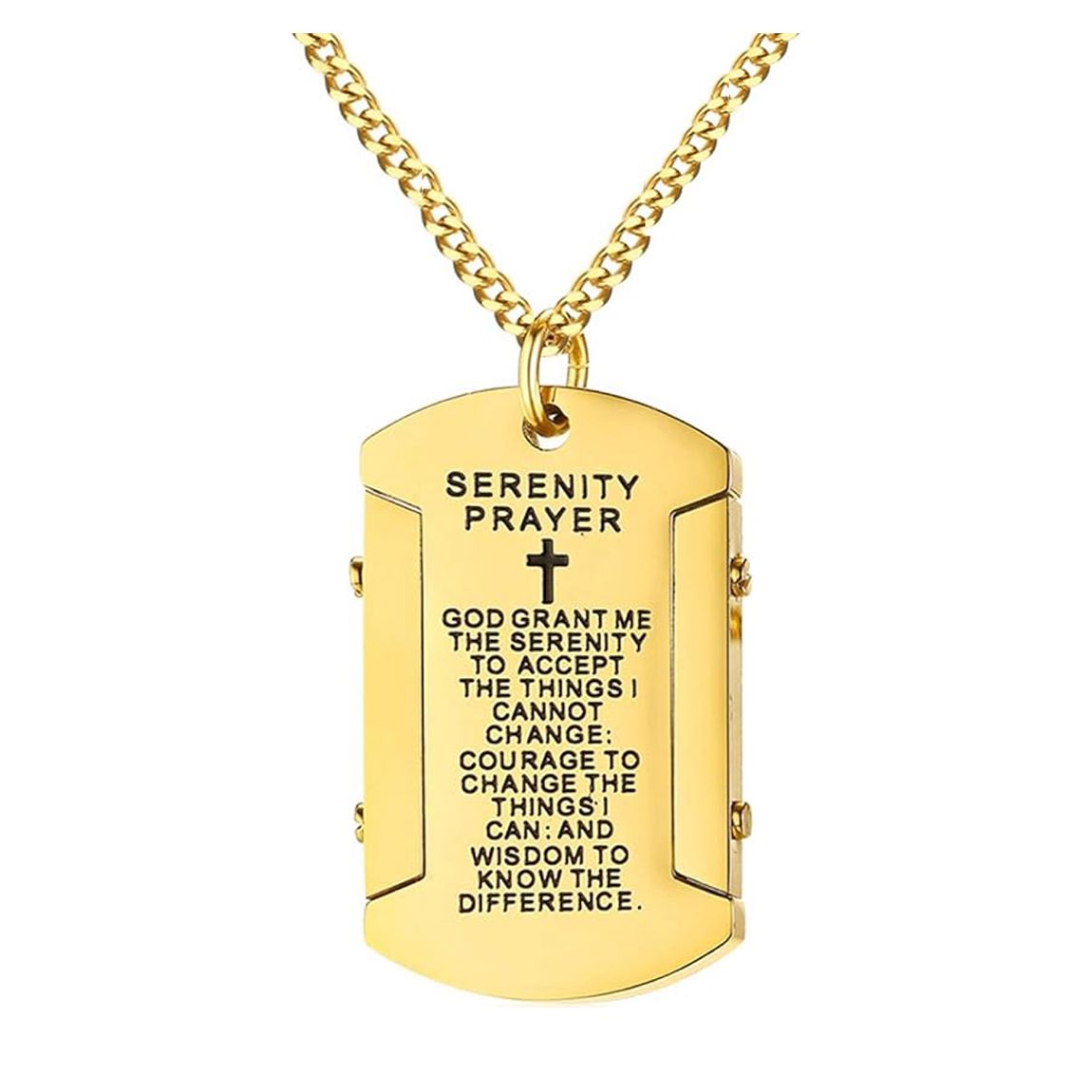 18K Gold Spiritual Tag Necklace main product photo