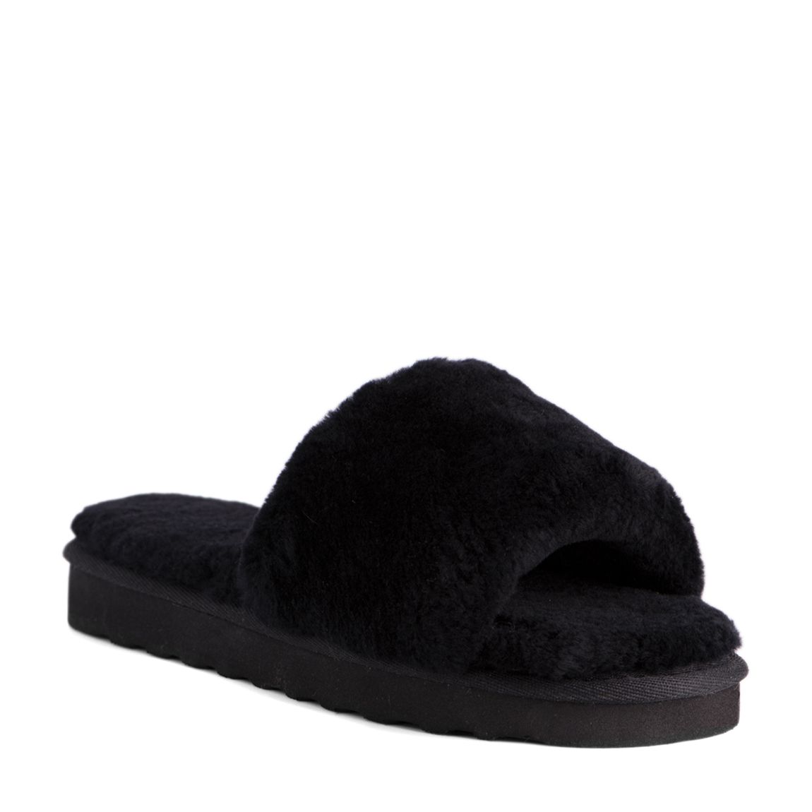 Black Airlie Sheepskin Slide Slippers main product photo