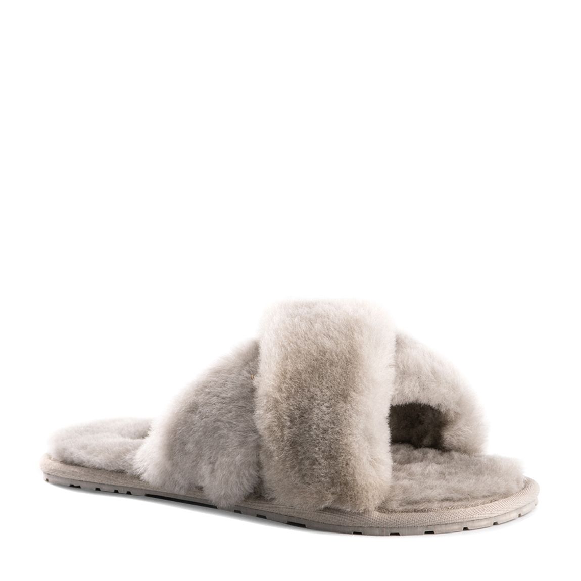 Grey Brighton Sheepskin Slippers main product photo