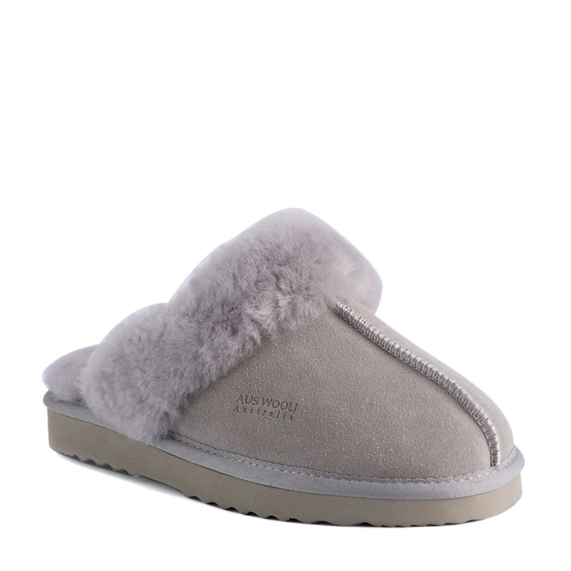 Unisex Grey Sydney Sheepskin Slippers main product photo