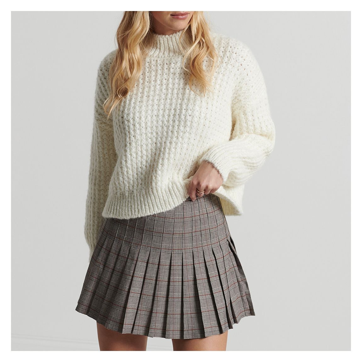 Cream Wool Blend Textured Jumper main product photo