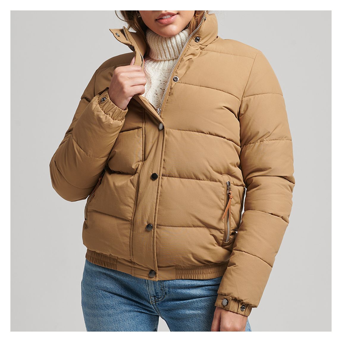 Beige Vintage Mountain Puffer main product photo