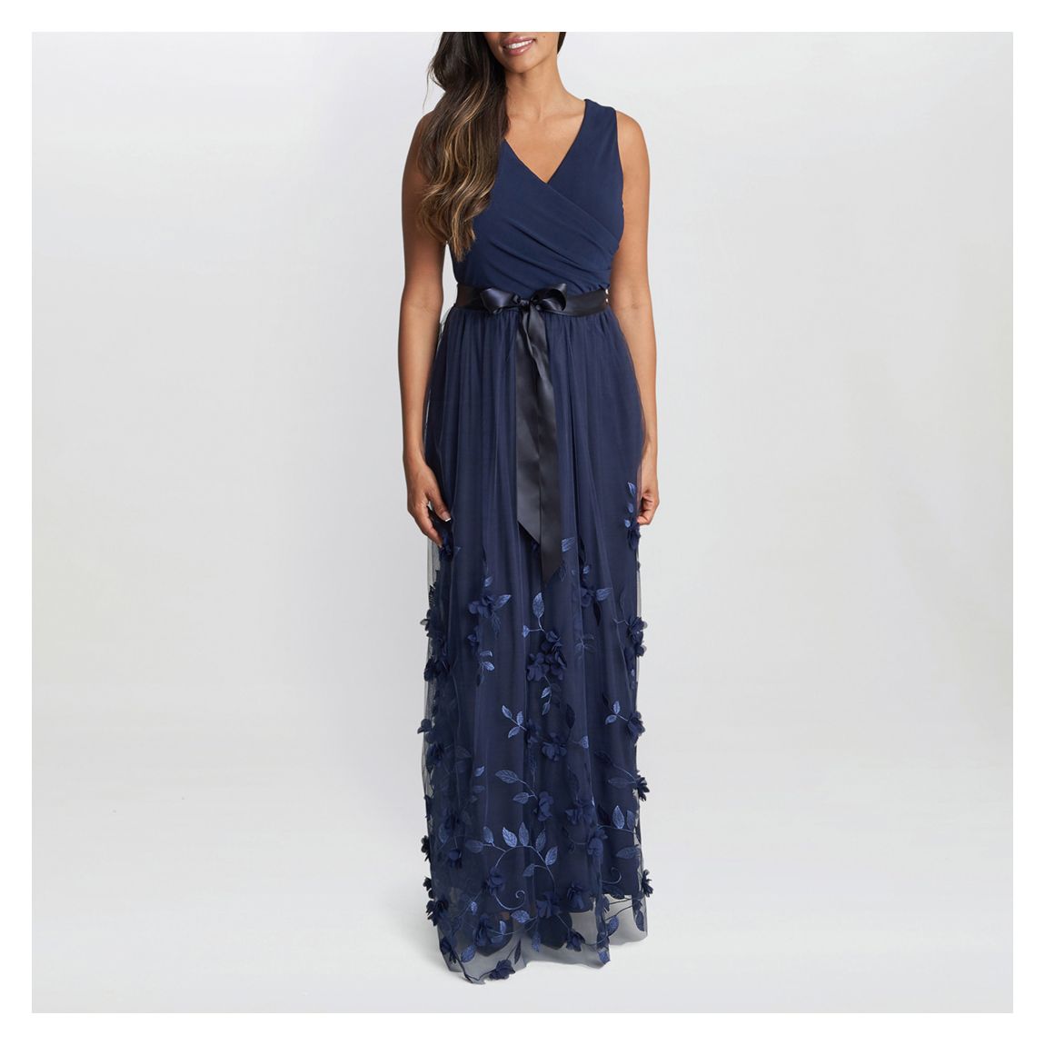 Navy Olyssia Floral Dress main product photo