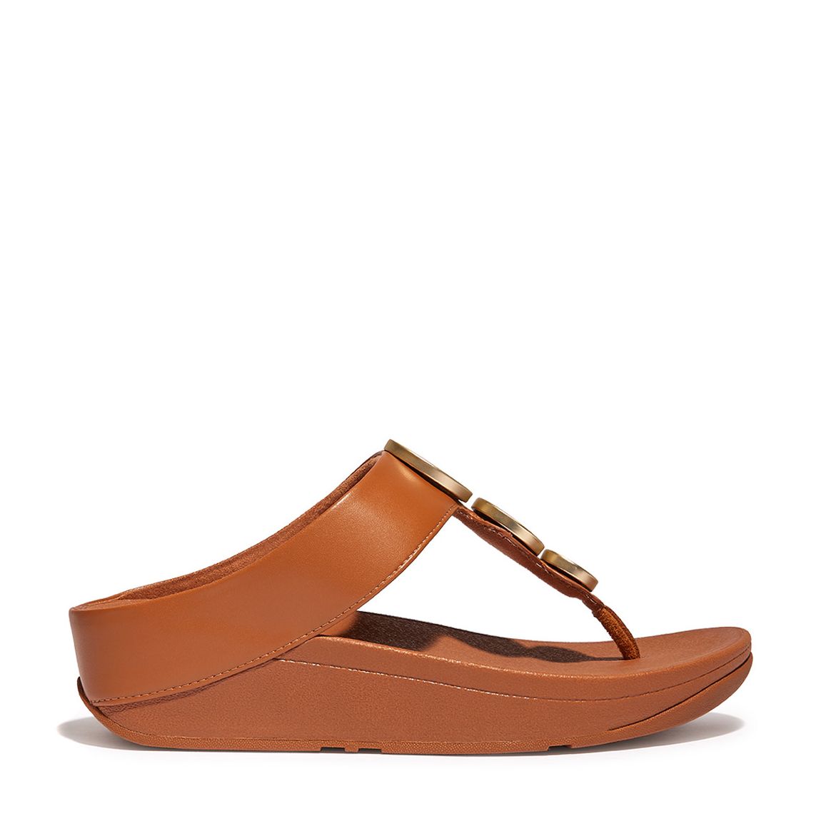 Tan Halo Leather Metallic Sandal main product photo