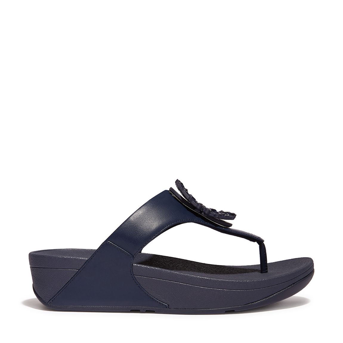 Navy Lulu Leather Crystal Sandal main product photo