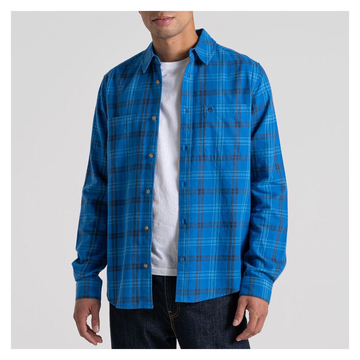 Blue Check Lonbard Shirt main product photo
