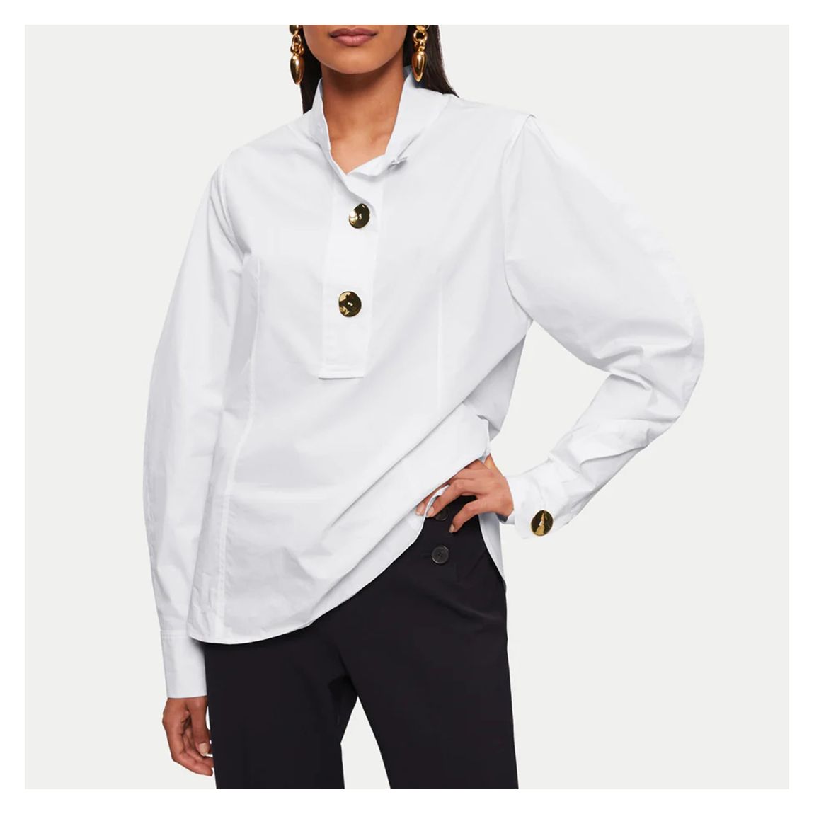 White Collagerie Cotton Shirt main product photo