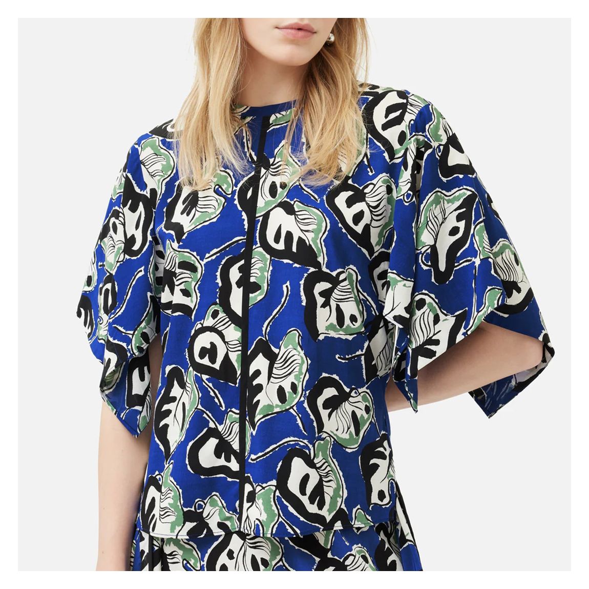 Blue Collagerie Printed Top main product photo