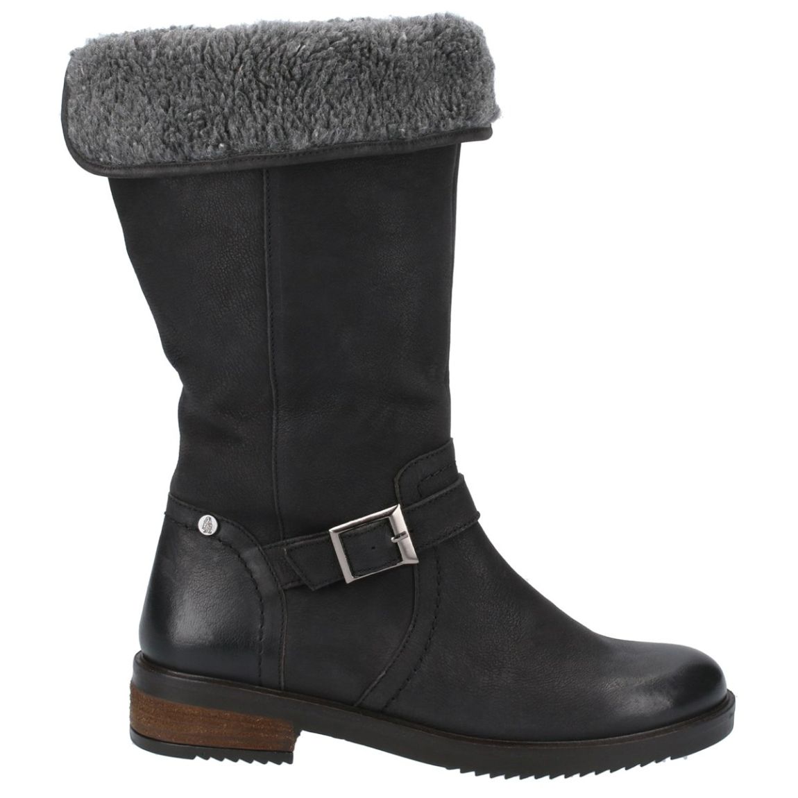 Black Bonnie Leather Mid Boots main product photo