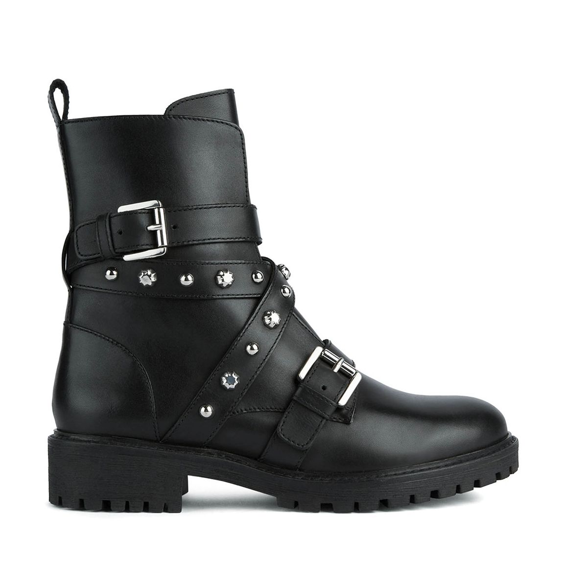 Black Leather Hoara Ankle Boot main product photo