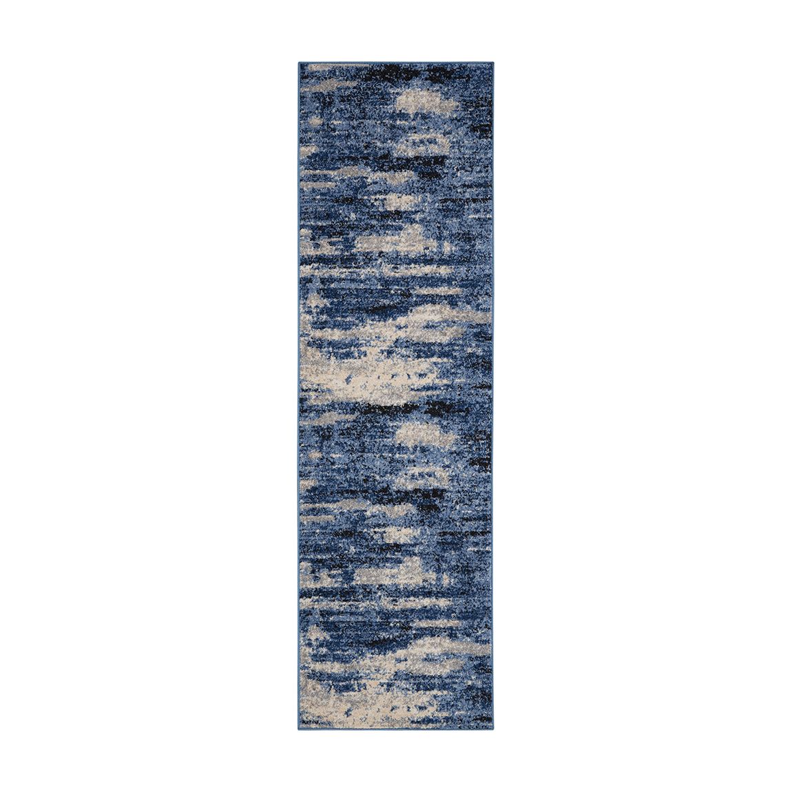 River Flow RFV01 221 x 69cm Rug, Blue/Grey main product photo