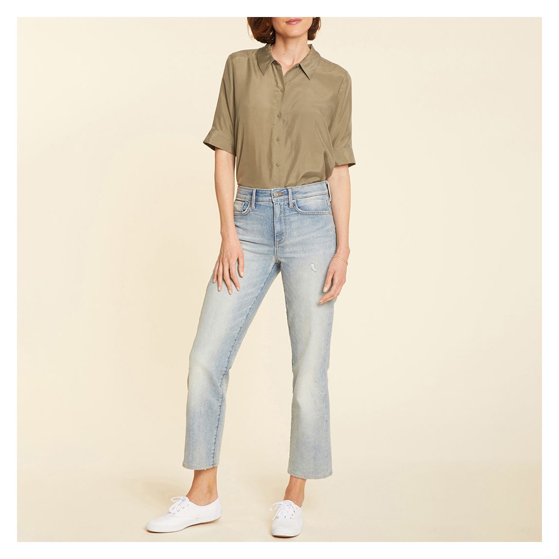 Light Blue Straight Stretch Jeans main product photo