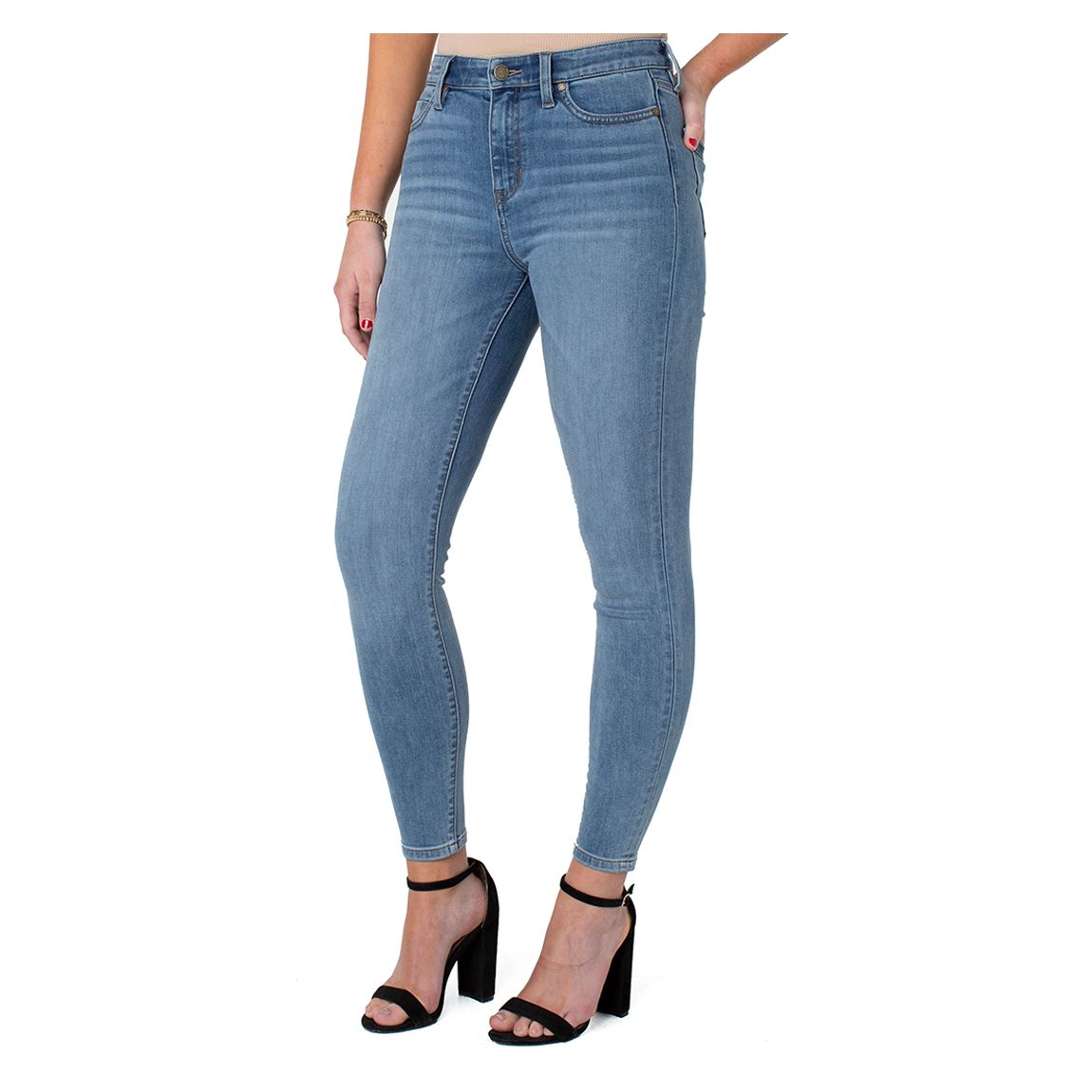 Mid Blue Abby Skinny Stretch Jeans main product photo