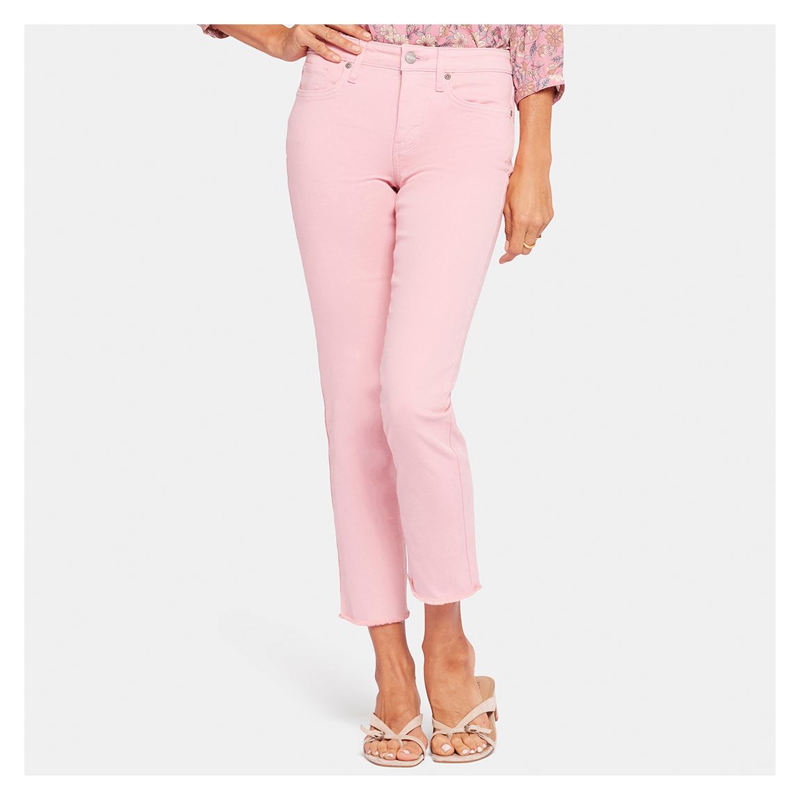 Pink Sheri Ankle Cotton Blend Jeans main product photo