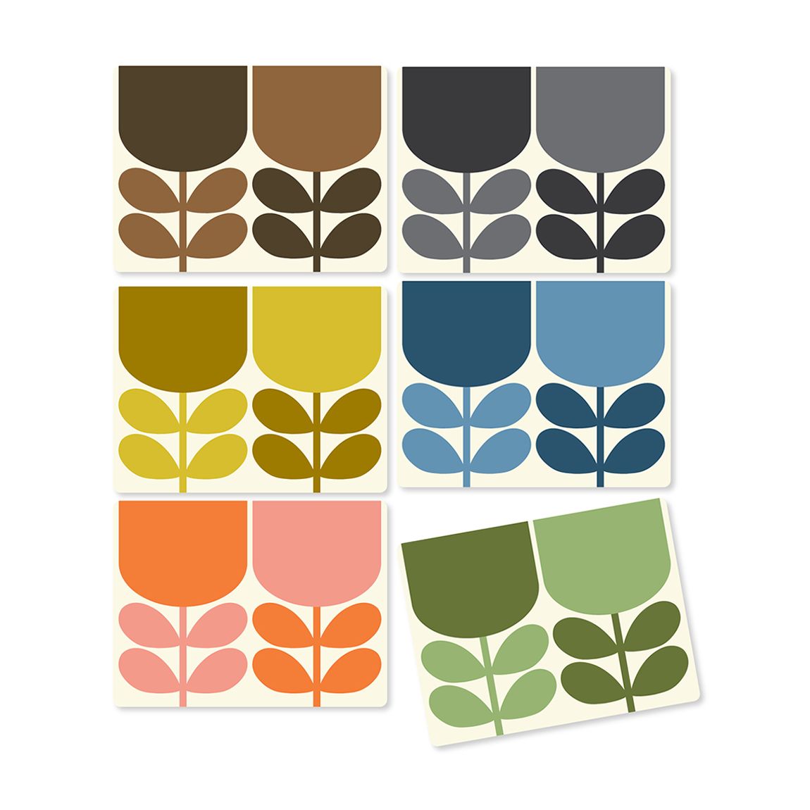 Set of 6 Block Flower Placemats main product photo