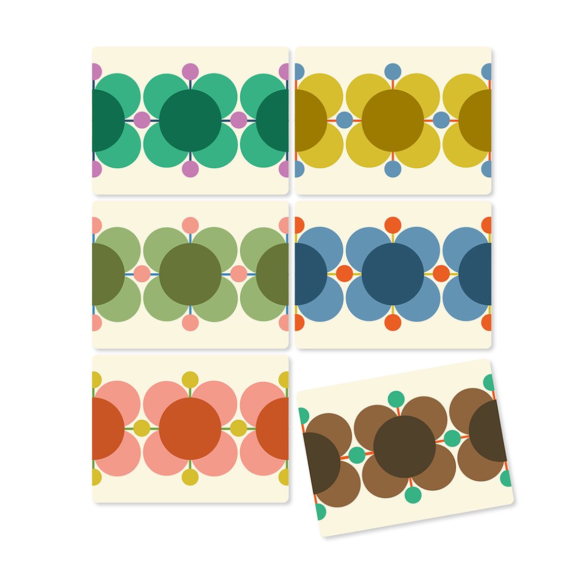 Set of 6 Atomic Flower Placemats main product photo