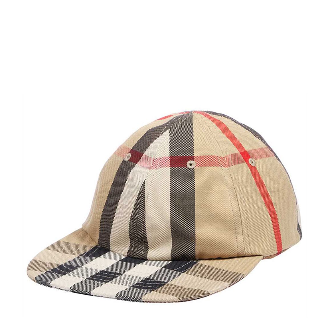 Beige Burberry Reversible Check Cap Pale Blue/Archive main product photo