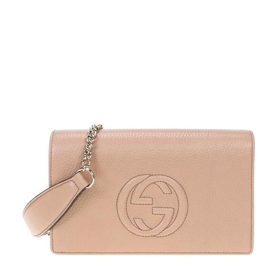 Nude Gucci GG Soho Chain Wallet Bag main product photo