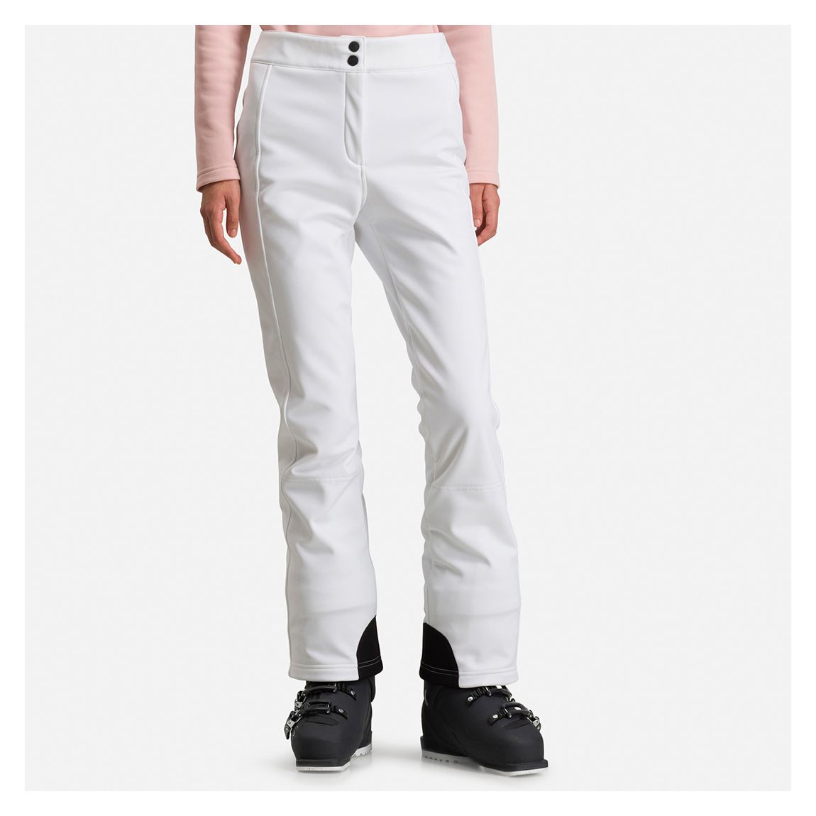 White Softshell Flat Ski Trousers main product photo