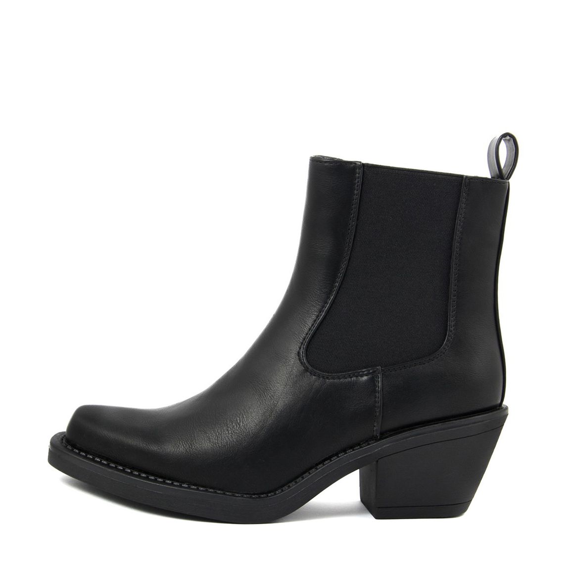 Black Heeled Western Ankle Boots main product photo