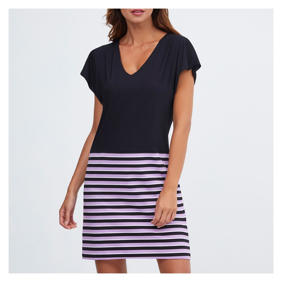 Black & Purple Bonita Dress main product photo