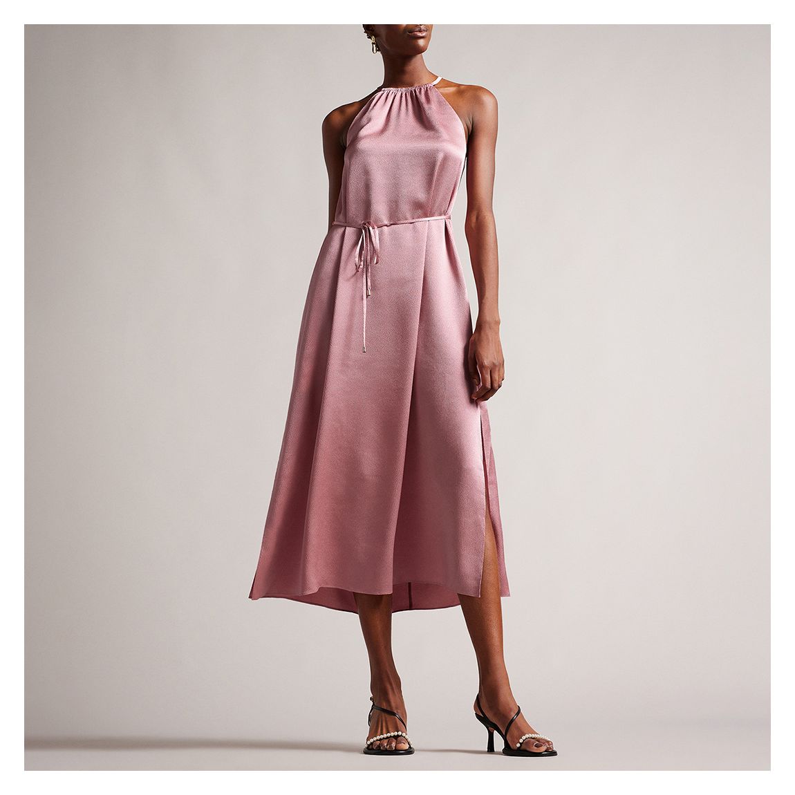 Pink Roxieyy Halterneck Midi Dress main product photo