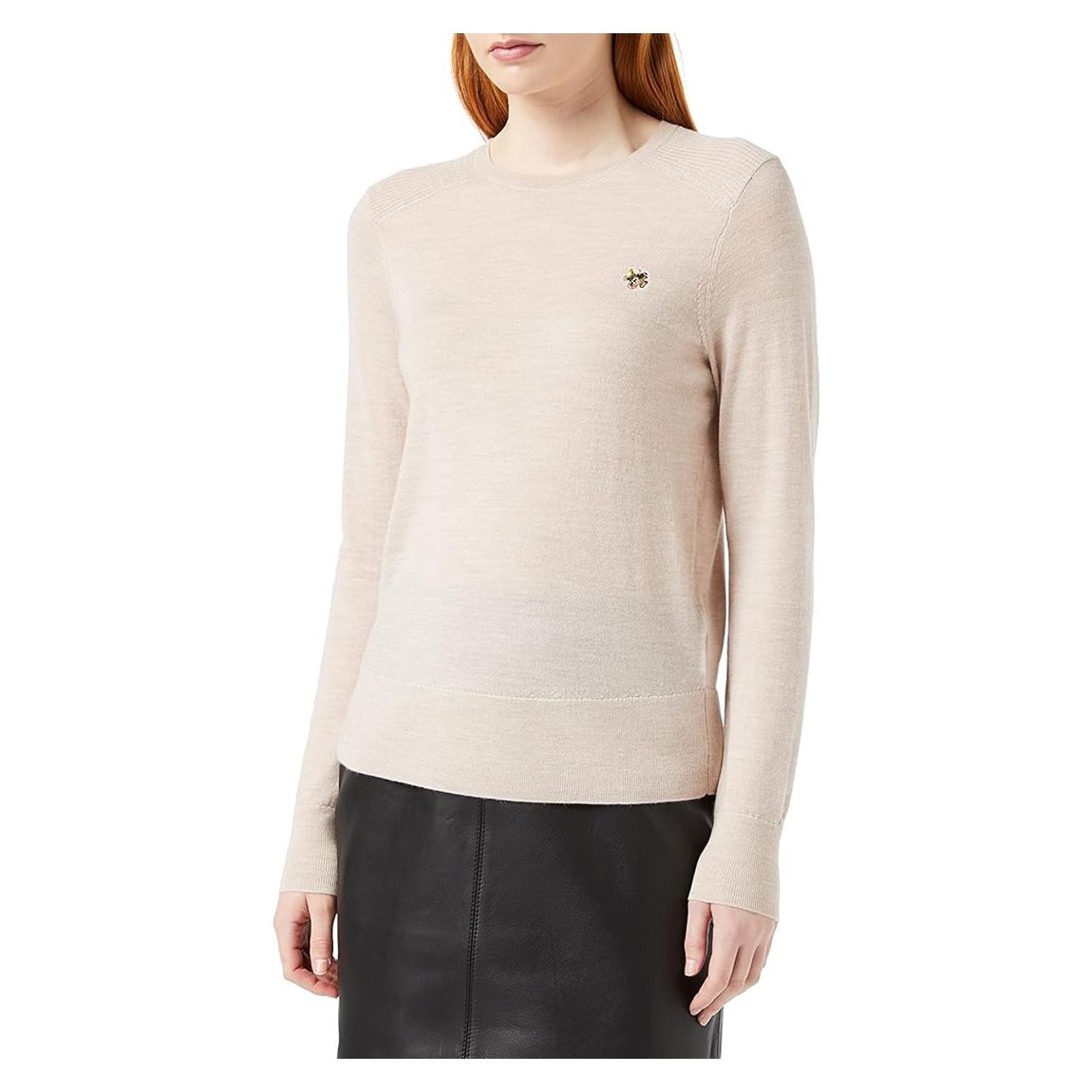 Beige Merino Edit Crew Neck main product photo