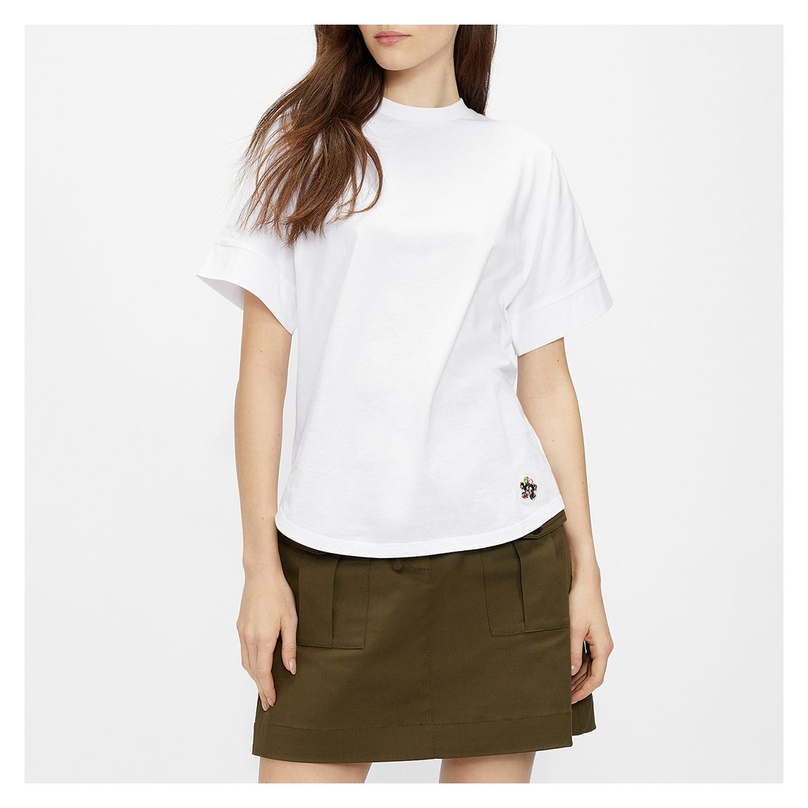 White Erisana Easy Fit Cotton T-Shirt main product photo